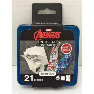 Marvel Avengers On-The-Go First Aid Kit 21 Piece Collectible Tin Smart Care